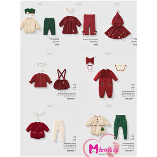   Mamkids  Noel-2025 Bộ quần áo  mẫu mới nhất cho bé 3-6m và 6-9m chính hãng mẫu mới 2025 