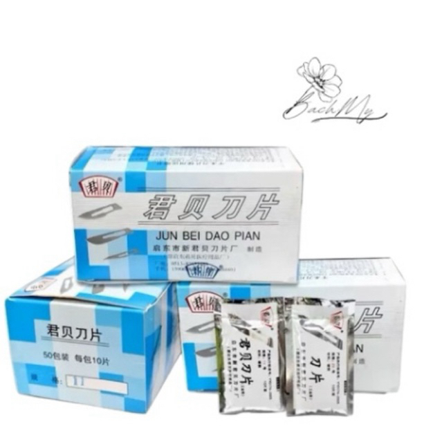 lưỡi dao y tế số 11 thép k rỉ có thể thay thế dao rock giấy cắt tỉa cây hoặc cạo đều nhiều công dụng
