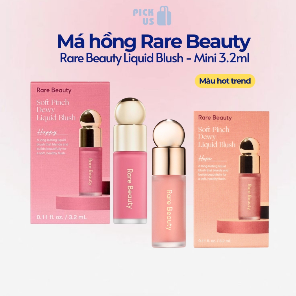 [Hope 3.2ml] Má hồng kem Rare Beauty Liquid Blush 3.2ml, Hope màu hồng đất, Phiên bản giới hạn