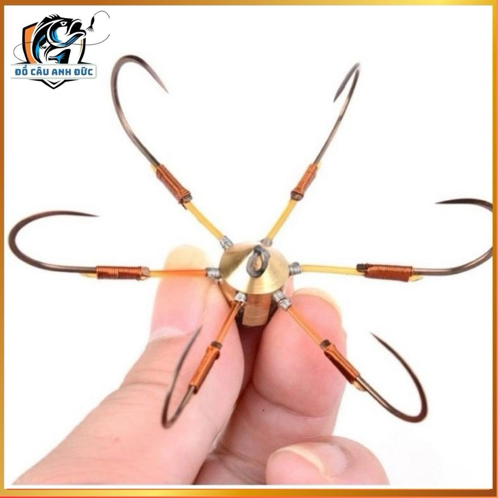 Lưỡi câu lục 2 trục đồng và trục thép số 8-10-12-14