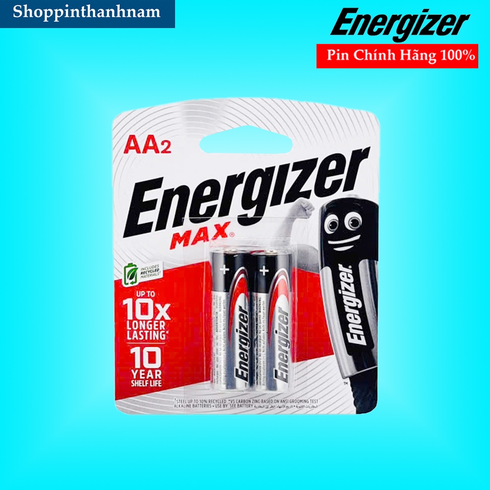 Pin AA Energizer Max E91 Vỉ 2 Viên Chính Hãng