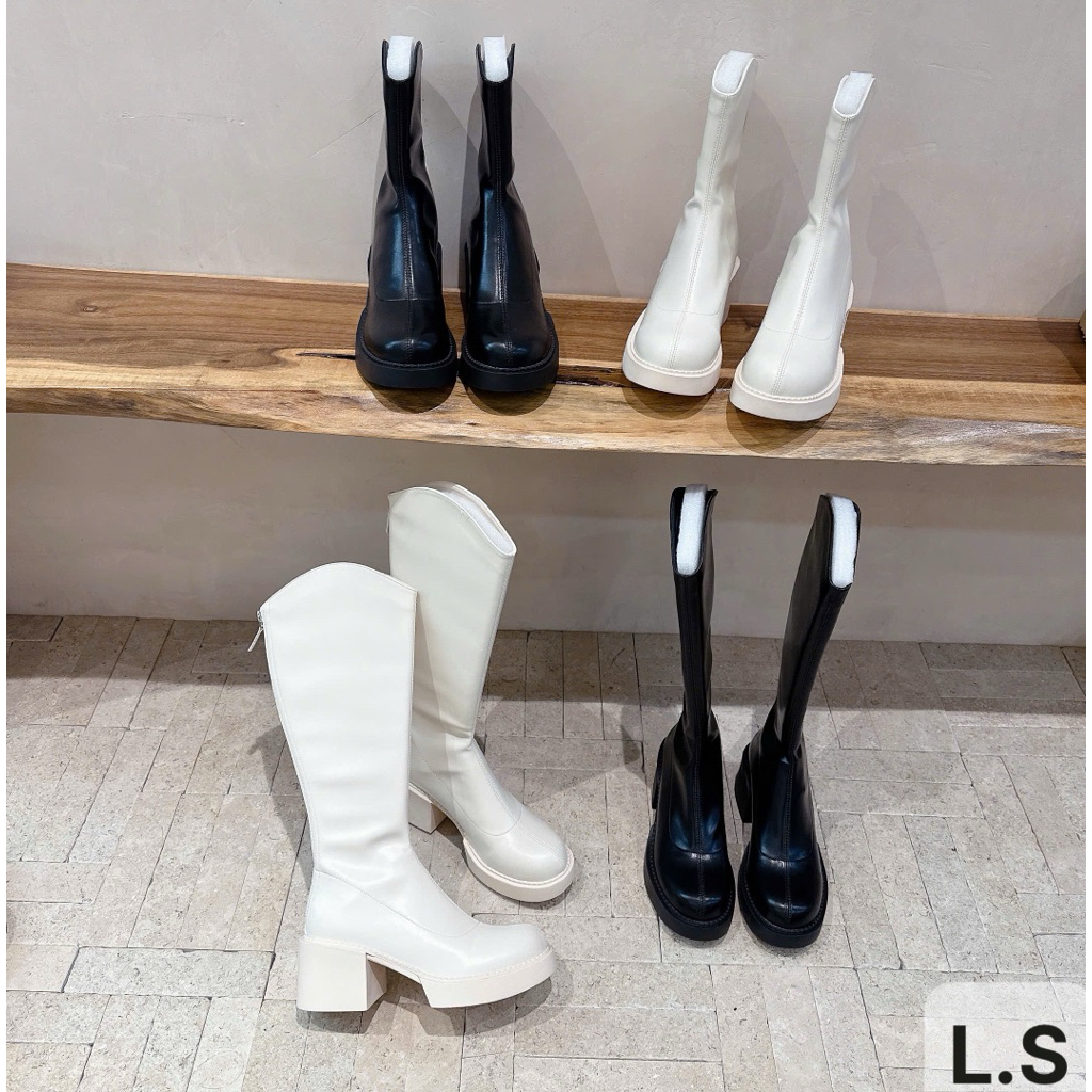 Boot Stakela Cổ Cao Thấp Trắng Đen Full Size 35-39  -  M1125