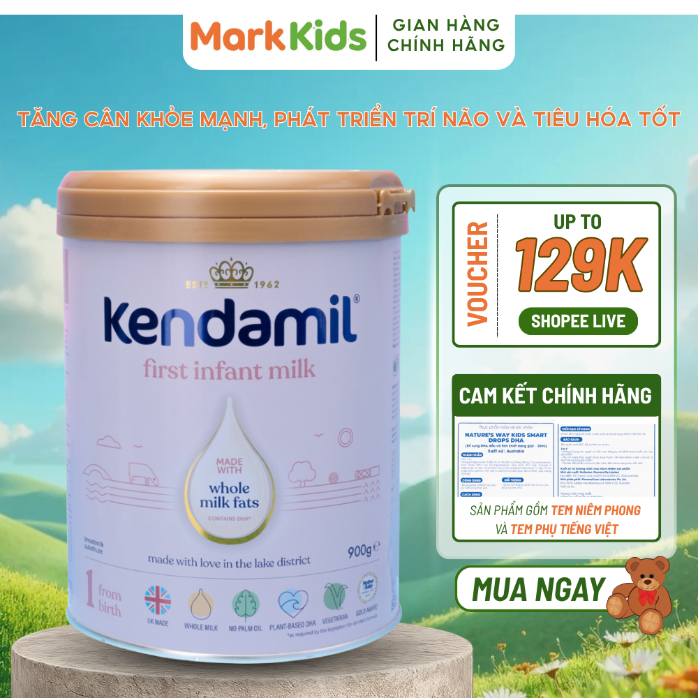 Sữa bột Kendamil Classic số 1,2,3 giúp bé tăng cân khỏe mạnh, phát triển trí não và tiêu hóa tốt