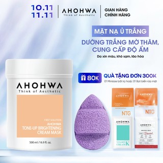  Mặt Nạ Ủ Trắng Dạng Kem AHOHWA Tone-Up Brightening Cream Mask - Dưỡng Da Trắng Sáng Tự Nhiên Giảm Thâm Nám 