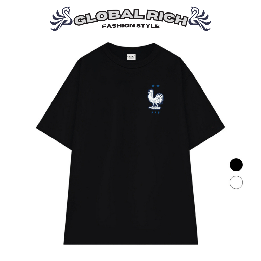 Áo Thun Global Rich Premium Tee Logo Left Đội Tuyển Bóng Đá Quốc Gia Pháp France Fc