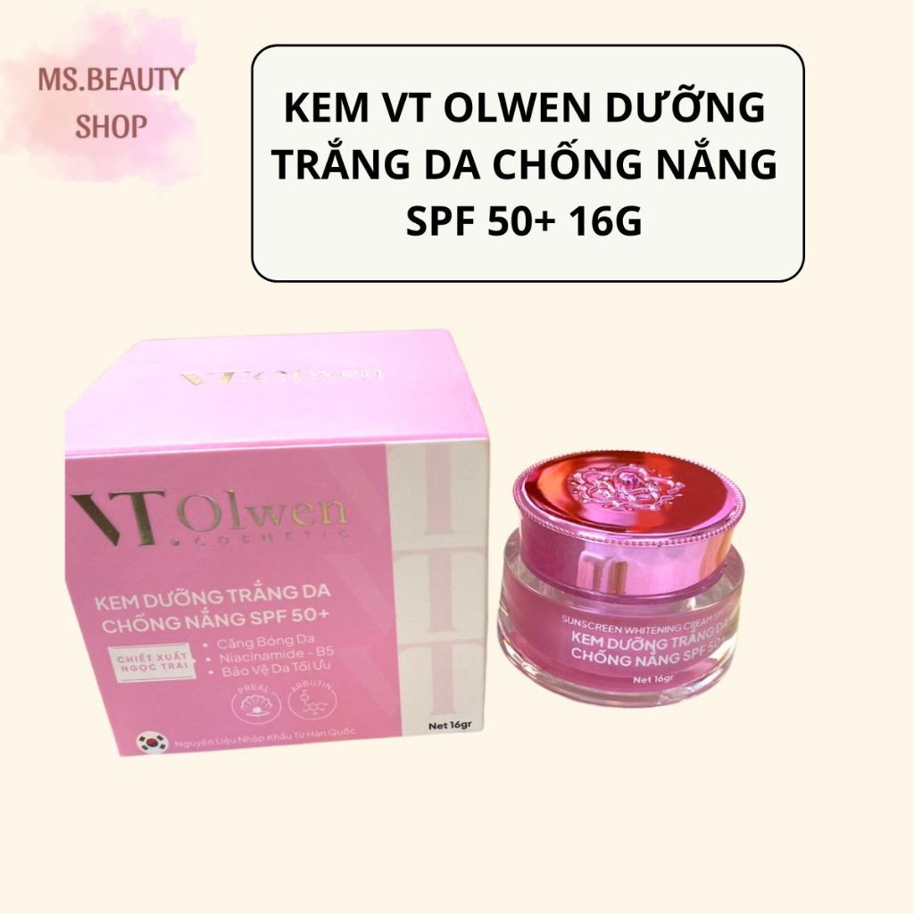 Kem VT Olwen Dưỡng Trắng Da Chống Nắng 16g