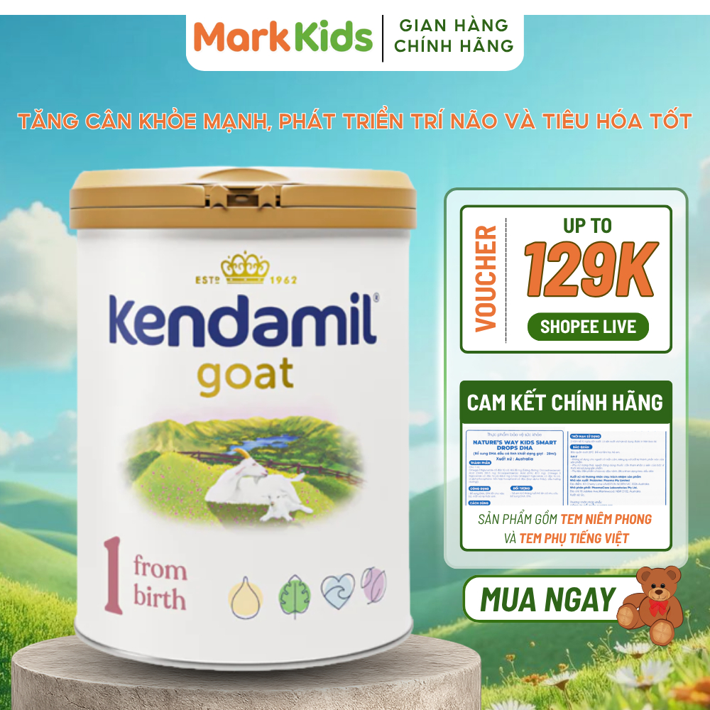 Sữa Dê Kendamil Goat số 1 2 3 hỗ trợ tiêu hóa, tăng đề kháng, phát triển trí não và chiều cao cho bé