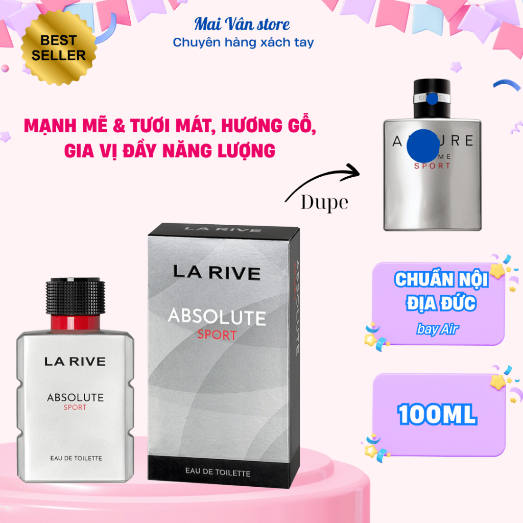 Nước hoa nam La Rive Absolute Sport 100ml nội địa Đứa bay air đú bill - Mai Vân Store
