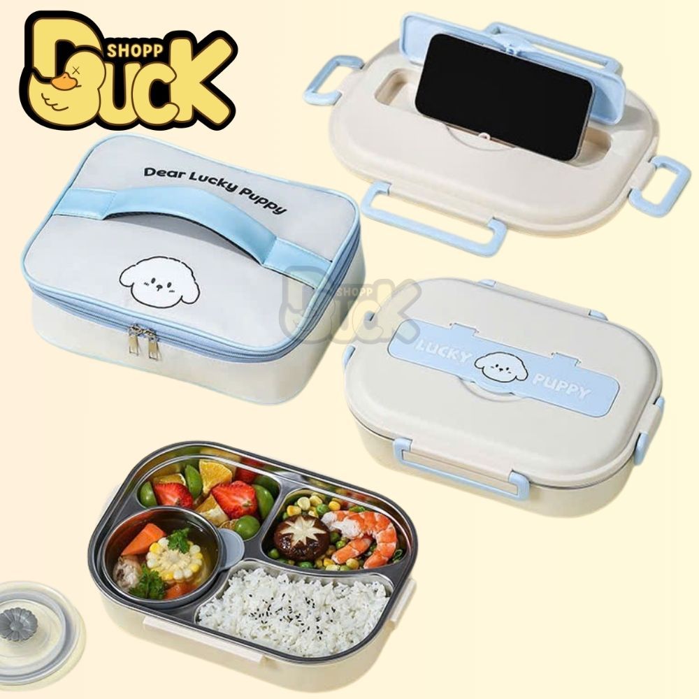 Hộp cơm giữ nhiệt Dear Bear đựng cơm văn phòng - Hộp đựng cơm trưa cao cấp chất liệu Inox 304 | BigBuy360 - bigbuy360.vn