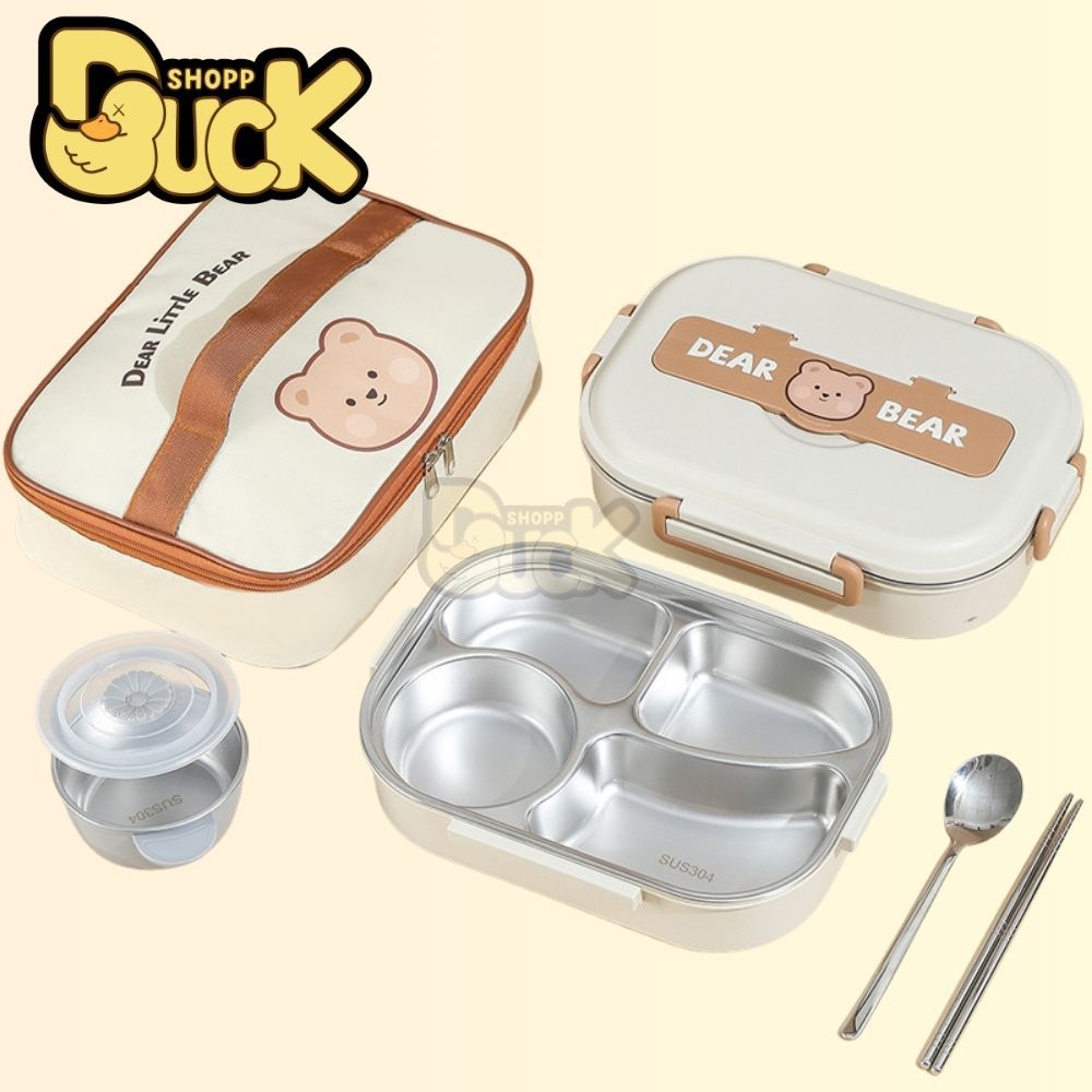 Hộp cơm giữ nhiệt Dear Bear đựng cơm văn phòng - Hộp đựng cơm trưa cao cấp chất liệu Inox 304 | BigBuy360 - bigbuy360.vn