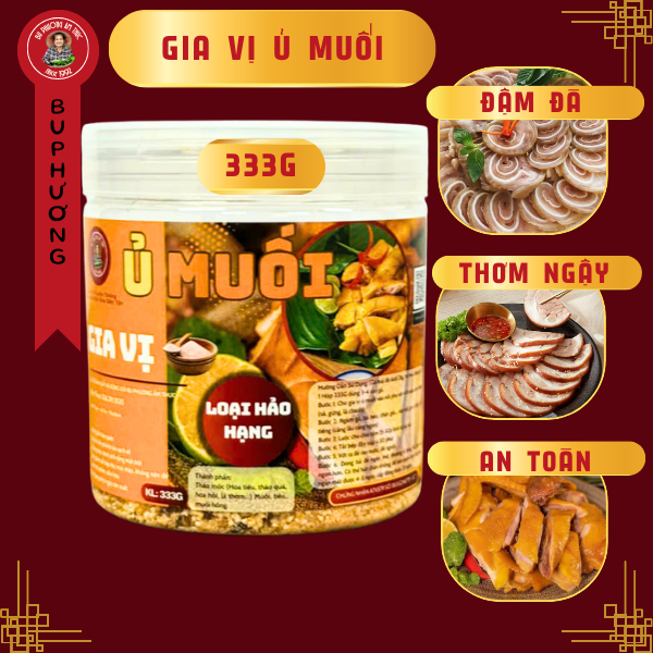 Hộp Bột Gia Vị Ủ Muối 333G  - Thương Hiệu Bu Phương Ẩm Thực (Cho 3-4 Còn Gà Dưới 2Kg) Đậm Đà