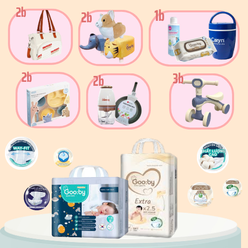 [HÀNG MỚI VỀ] Bỉm Gooby Extra/Premium (Ngày/Đêm) Hàn Quốc Dán/Quần Đủ Size Cho Bé