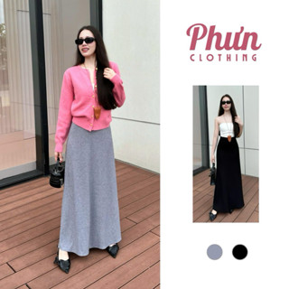   D E A L MỞ BÁN   Chân Váy Dáng Dài Form Chữ A PHƯN CLOTHING 3 chiều dài 90-95-100 