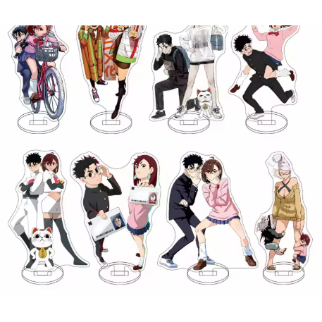 👉 Mô hình acrylic cosplay anime Dandadan – nhân vật Ayase Momo, Takakura Ken, đế đứng 15 cm, phụ kiệ