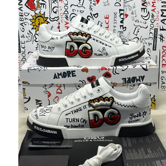 Giày Thể Thao Trắng Nam Nữ Vân Nổi Thêu Tay  Bản Cao Cấp Phối In Sắc Nét Thêu Da Đế Tăng Chiều Cao