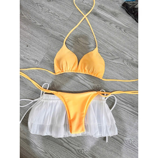 Sẵn Kèm Hình Thật Set Bikini Tam Giác Quần Dây Cột Tuỳ Chỉnh Nhiều Màu