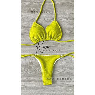 Sẵn Kèm Hình Thật Set Bikini Tam Giác Quần Dây Cột Tuỳ Chỉnh Nhiều Màu