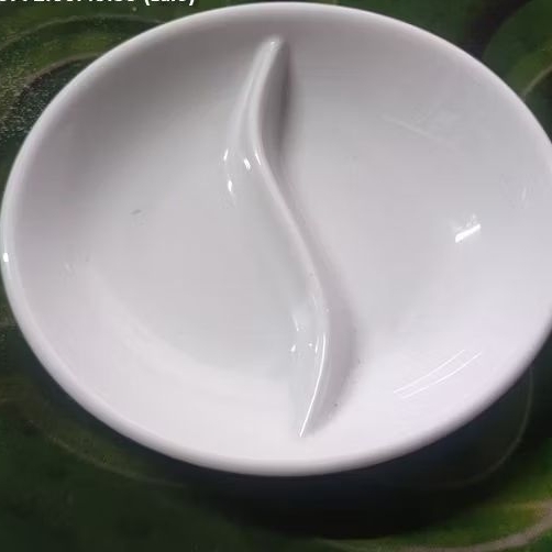 Combo 03 chén chấm 2 ngăn sứ Minh Long - chén đựng nước chấm chia 2 ngăn