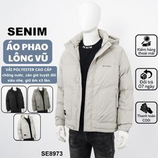  Áo Khoác Phao Nam Lông Vũ 100% SENIM Cao Cấp Cản Gió Cản Bụi Giữ ấm áo Nam Thể Thao Năng động SE897 