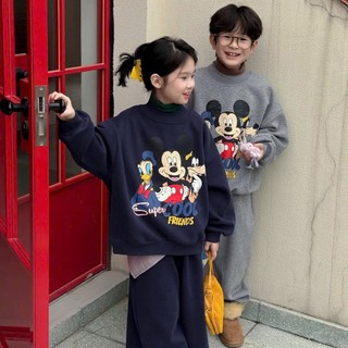  Bộ quần áo nỉ lót lông cho bé UMA KIDS in hình Micky quần bo gấu chất nỉ siêu đẹp dày dặn ấm UMK25 