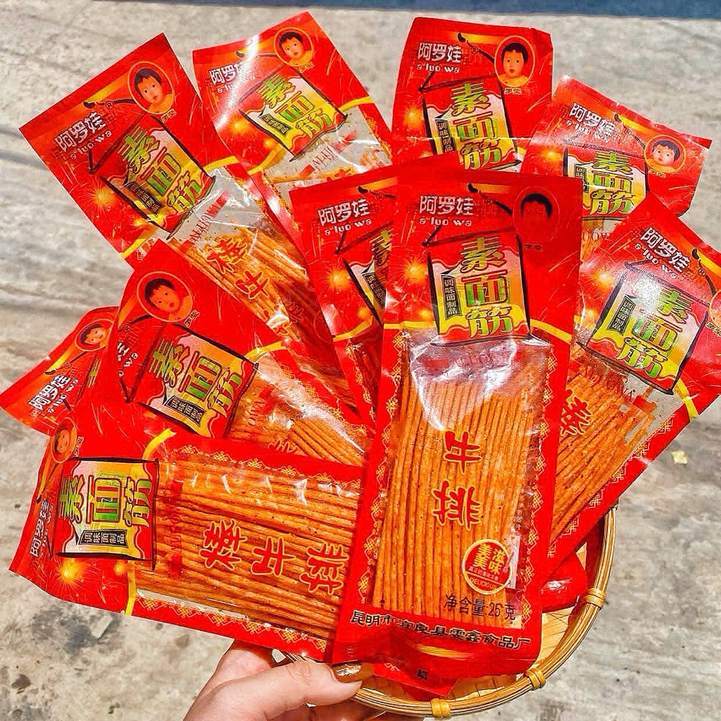 (Combo 10gói)Snack Tăm Que Cay Đỏ Trung