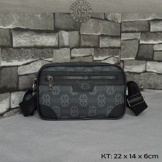  Túi đeo chéo GUSAN cao cấp TDC121.07 Da họa tiết sang trọng dây lụa dầy dặn móc khóa hợp kim. 