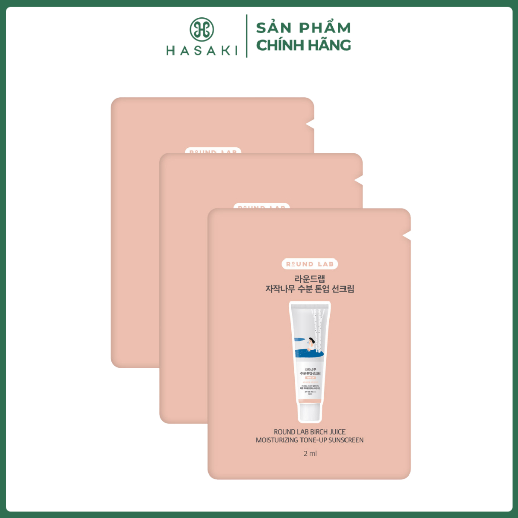 [QUÀ TẶNG KHÔNG BÁN] Combo 3 Kem Chống Nắng Round Lab Nâng Tông Sáng Hồng Rạng Rỡ 2ml Hasaki Chính Hãng