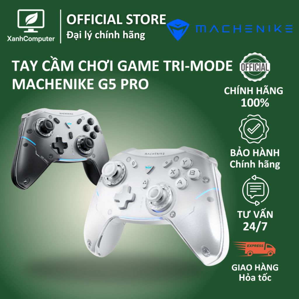 Tay cầm chơi game Tri-Mode Machenike G5 Pro Chính hãng bảo hành 12 tháng