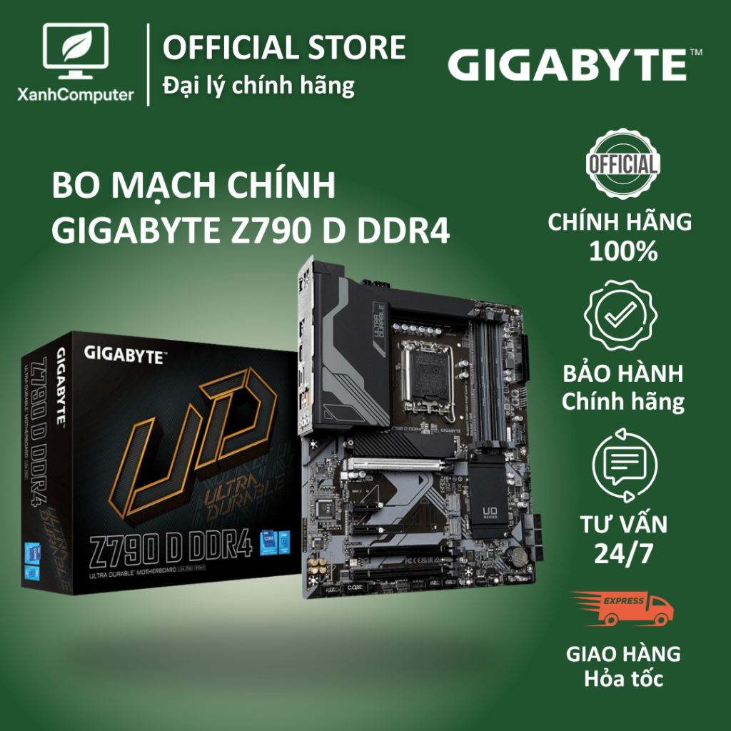 Bo mạch chính Gigabyte Z790 D DDR4 Chuẩn ATX Chính hãng bảo hành 36 tháng