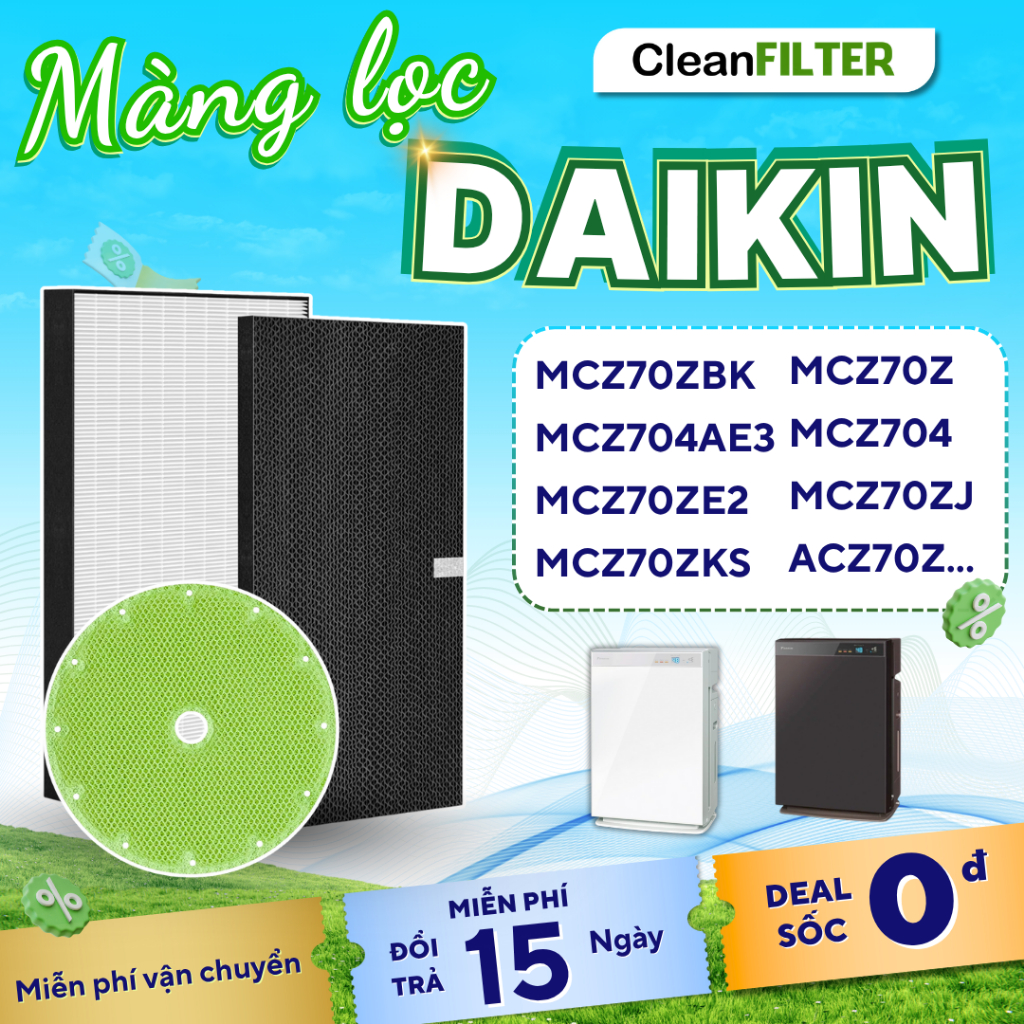 [SHOP SỈ] Màng lọc không khí Daikin: KAFP092A4 ACZ70W, MCZ70W, MCZ70Z, MCZ70WKS, MCZ704A, MCZ70Y,...