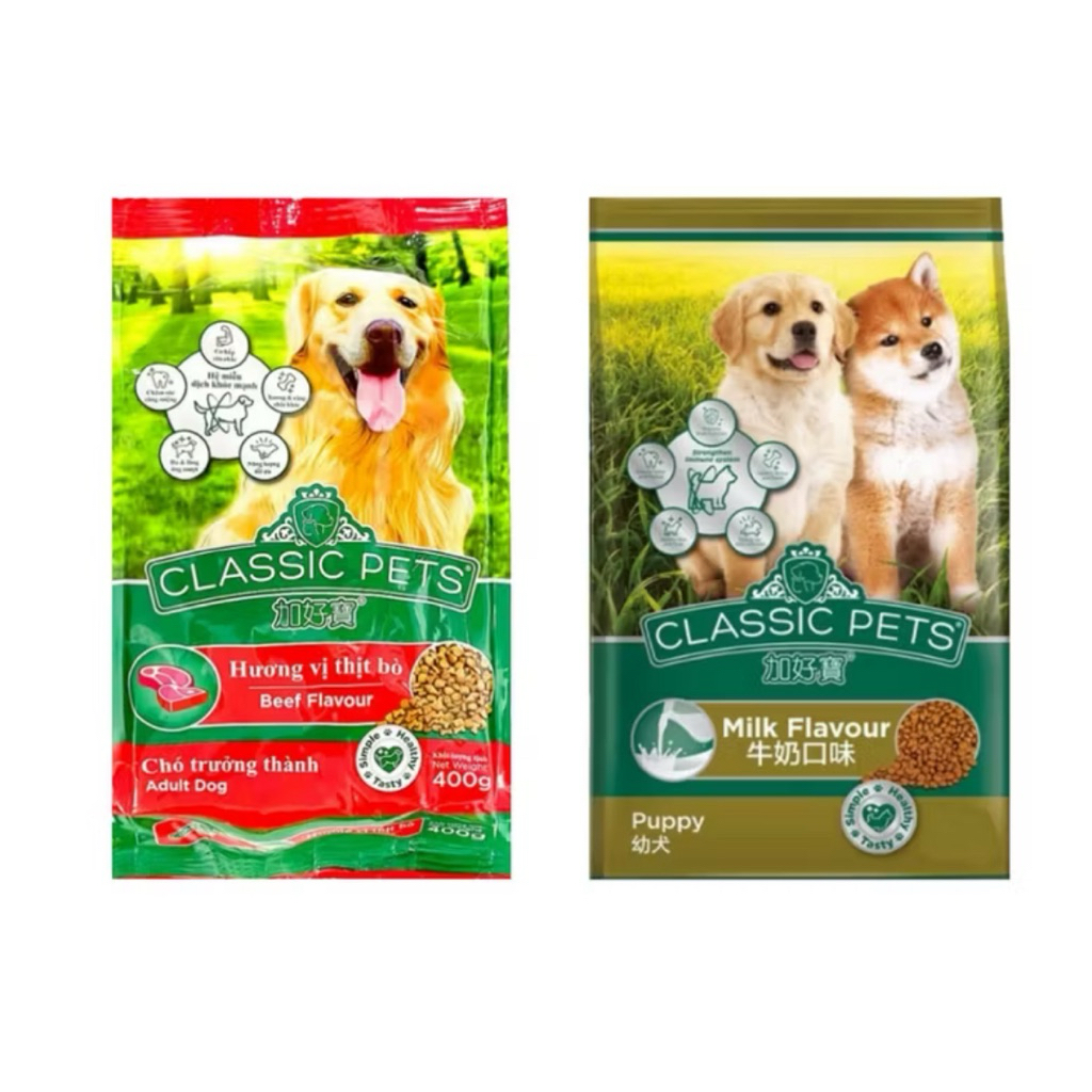 [ COMBO 10 GÓI ] Thức ăn cho chó Classic pet 400g- hạt Classic cho chó gói 400g -Olala pet
