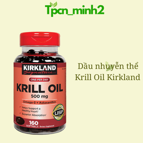 Kirkland Krill Oil 500mg Bảo Vệ Hệ Tim Mạch (180 Viên)