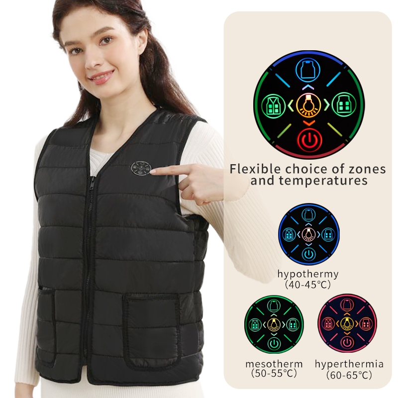 Áo Sưởi Ấm Gile Siêu Nhẹ, 3 Mức Độ Sưởi, 9 Tấm Sưởi, Pin 20000mah Mẫu Mới Nhất 2025 - HAKARA