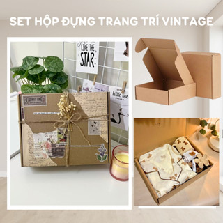  Hộp quà carton kraft vintage 3 lớp chắc chắn bảo vệ quà an toàn 