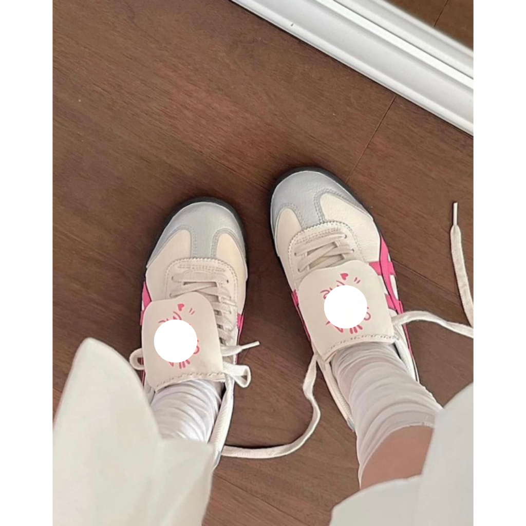 Giày Thể Thao Nắp Hồng. Trắng Siêu Cấp_Hottrend 2025