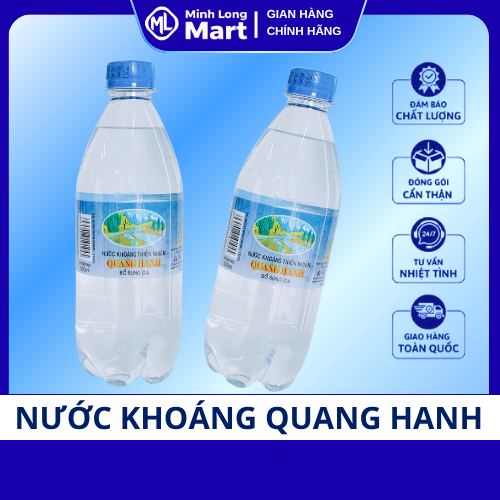 [Chính Hãng] Nước Khoáng Quang Hanh 500ml – Thùng 20 Chai – Có Ga, Vị Mặn Nhẹ – Nước Khoáng Quang Ha