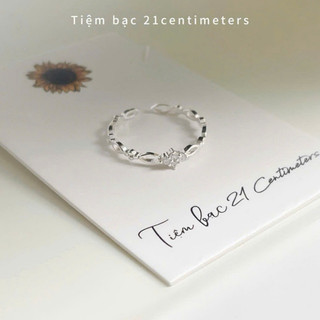 Nhẫn bạc Eropy Nhẫn bạc Tiệm bạc 21Centimeters