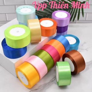  Ruy băng lụa bản 4cm nhiều màu - 22Met - Làm nơ gói hoa 