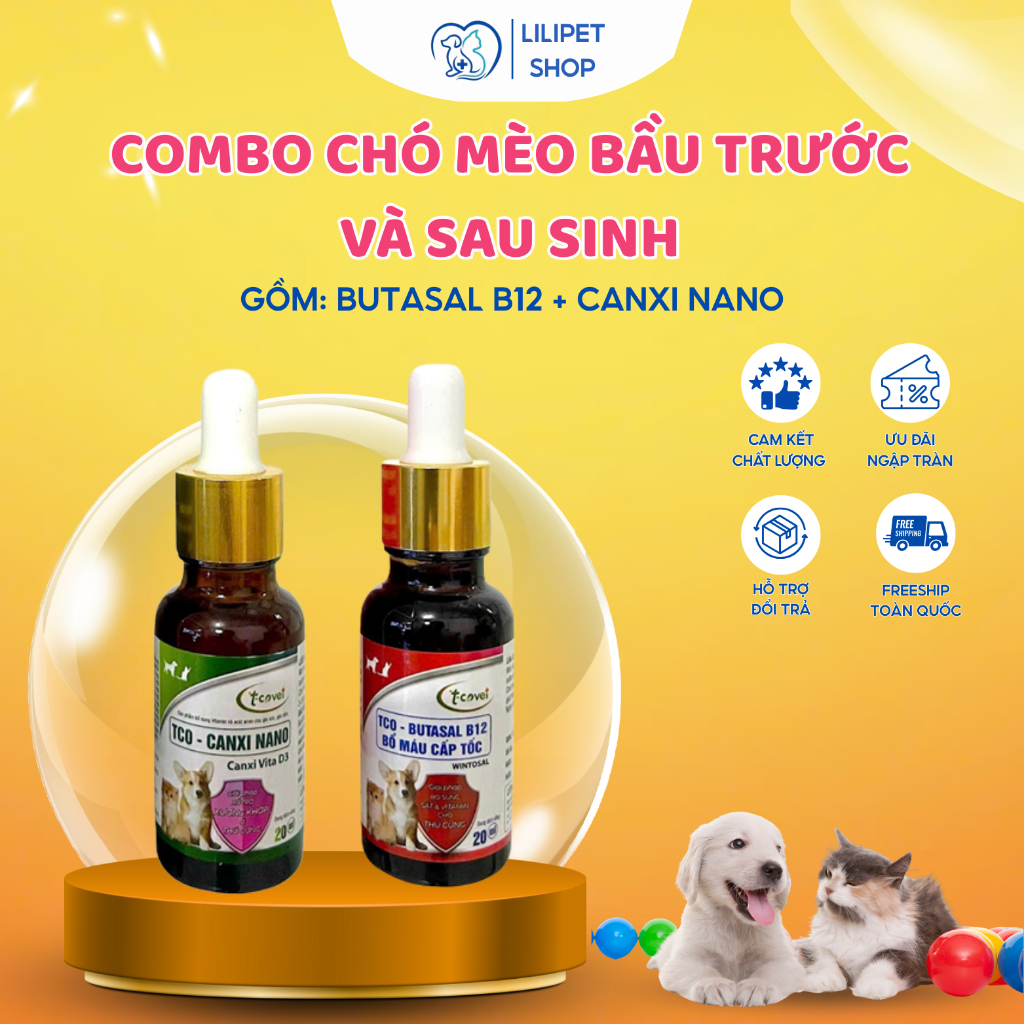 Canxi và Butasal B12 Giúp Bổ Sung Canxi - Trợ lực Cấp Tốc Cho Chó Mèo