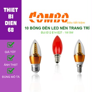  10 Bóng đèn Led nến bắp ngô quả nhót trái ớt cà na 1w 5w đui xoáy E12 E14 E27 đèn chùm trang trí 