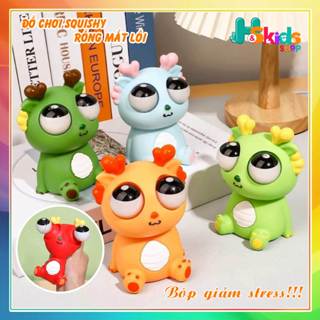  Đồ chơi squishy rồng mắt lồi thú bóp lòi mắt giảm stress - Đồ chơi bóp bóp lòi mắt đàn hồi slime 