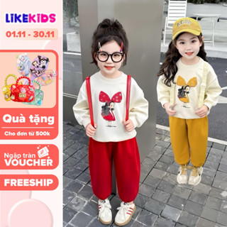  Set bộ cho bé gái đáng yêu họa tiết BÉ NƠ T37 - Likekids 