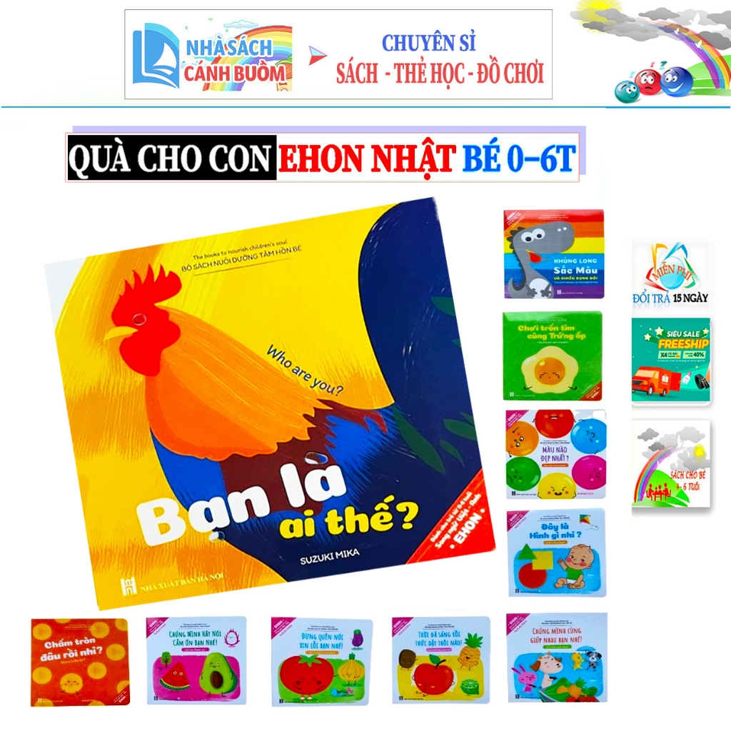 EHON NHẬT - Món Qùa Yêu Thương Cho Bé 0–6 Tuổi | Bộ Ehon 10 Cuốn  Ehon Nuôi Dưỡng Tâm Hồn Bé Yêu
