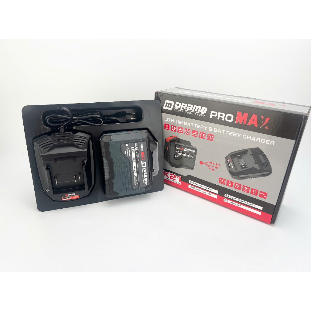 Combo Pin sạc 20cell DRAMA tích hợp cổng USb kèm sạc cam 2a pin dòng xả cao