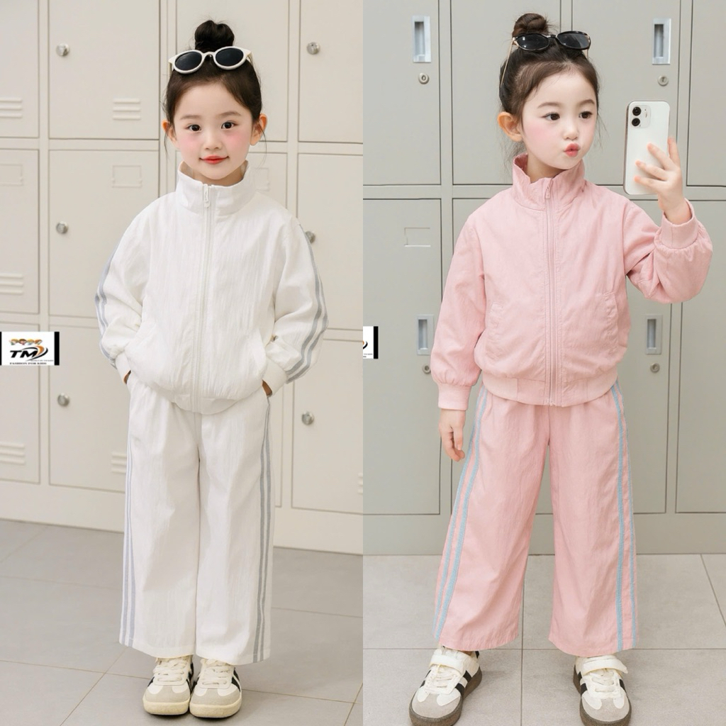 BỘ GIÓ HỒNG TRẮNG CHO BÉ GÁI