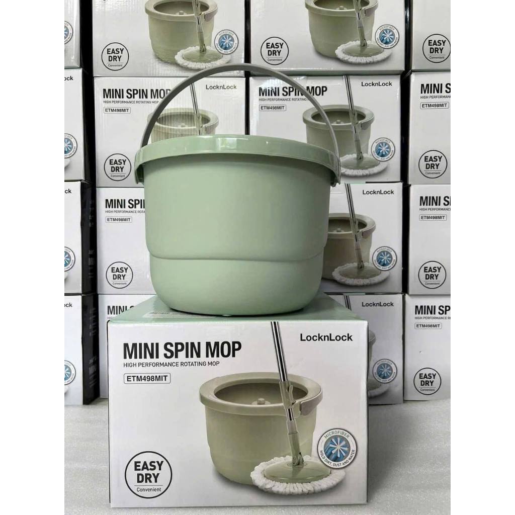 Bộ cây lau nhà xoay tay mini spin mop LocknLock ETM498MIT