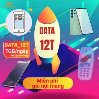 ĐIỆN THOẠI S I M Data Vetnamobile 4g Sẵn 1 Năm vào mạng 7GB/ngày 210gb/tháng, 2555GB/Năm