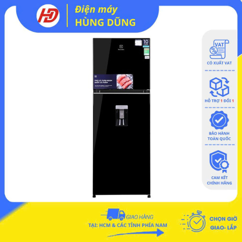[SHIP HỎA TỐC HCM ] Tủ lạnh Electrolux Inverter 312 lít ETB3440K-H Xuất xứ Thái Lan -Hàng chính hãng