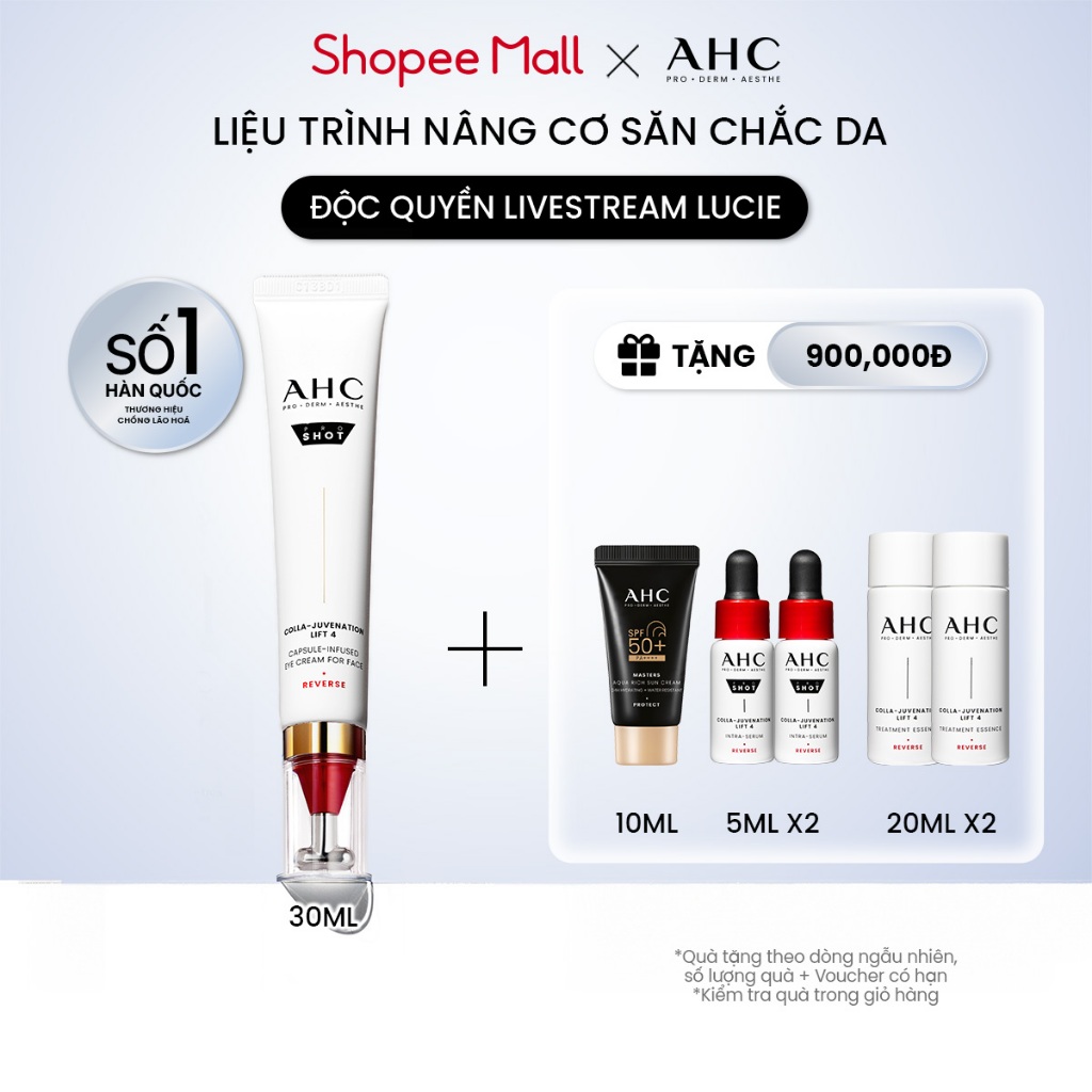 [LIVE] Kem mắt cho mặt nâng cơ săn chắc/ cấp ẩm căng bóng/ mờ nám sáng da AHC 30ML | BigBuy360 - bigbuy360.vn