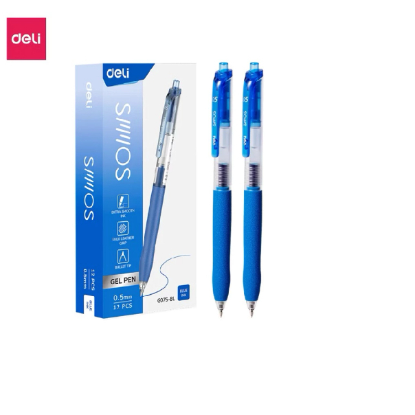 Bút gel Deli  G075 - Combo bút  gel Deli G075 có thể thay thế ngòi